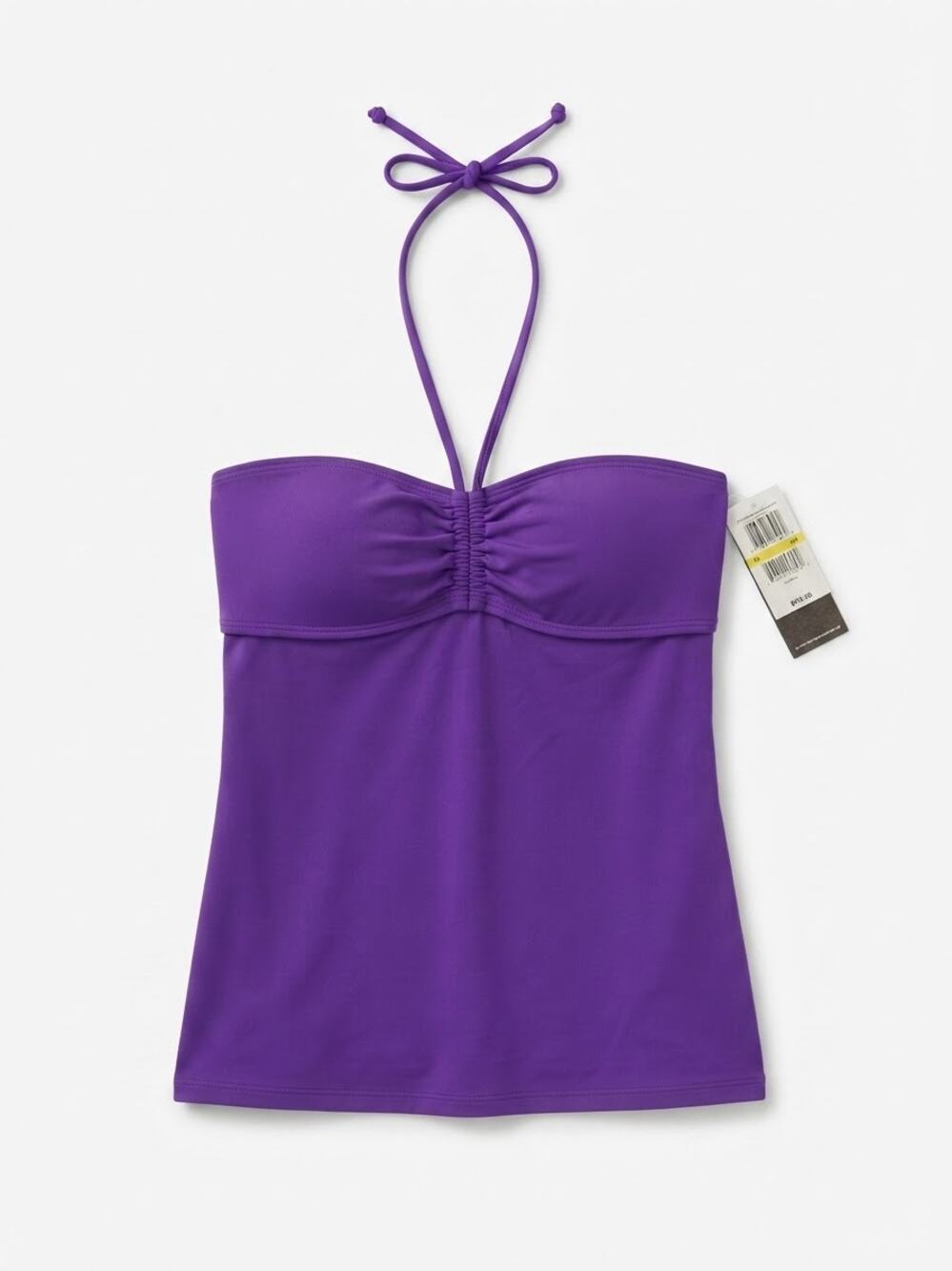 Smoothies by Gossip Womens M Purple Swim Tankini Top Bandeau Halter Neck NWT